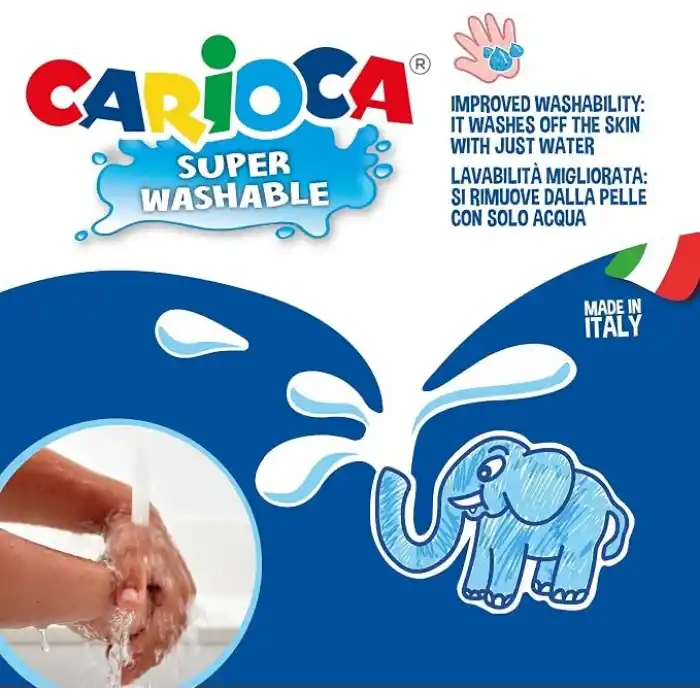 Carioca Jumbo Süper Yıkanabilir Keçeli Boya Kalemi 12Li