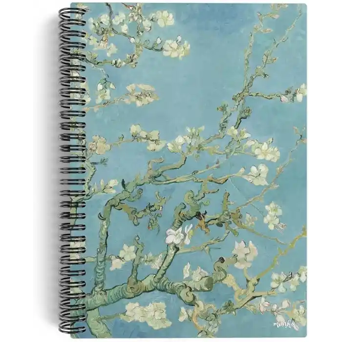 Vincent Van Gogh/Almond Blossom,1890 | Spiralli Defter 01 | A5 | Çizgisiz | 100 Sayfa | Sanat