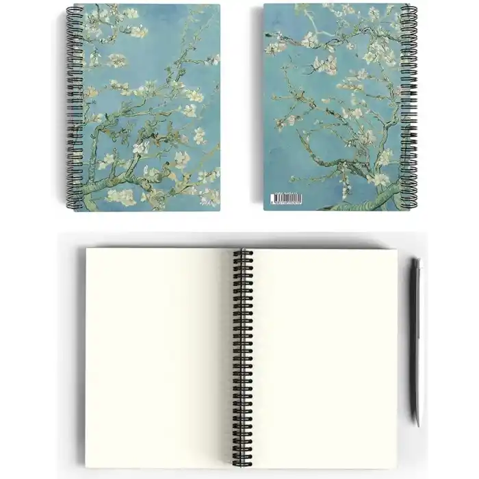 Vincent Van Gogh/Almond Blossom,1890 | Spiralli Defter 01 | A5 | Çizgisiz | 100 Sayfa | Sanat