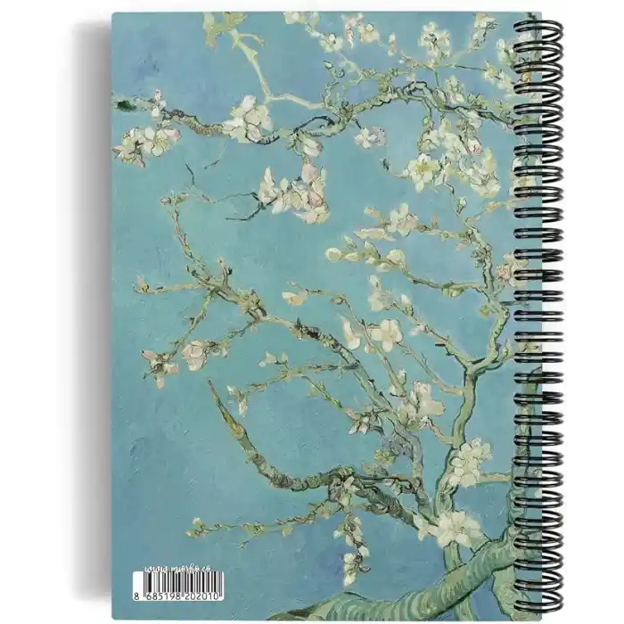 Vincent Van Gogh/Almond Blossom,1890 | Spiralli Defter 01 | A5 | Çizgisiz | 100 Sayfa | Sanat