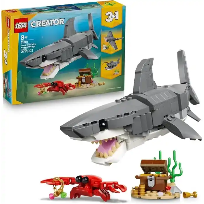 LEGO Creator Acımasız Köpek Balığı ile Hazine Sandığı 31381