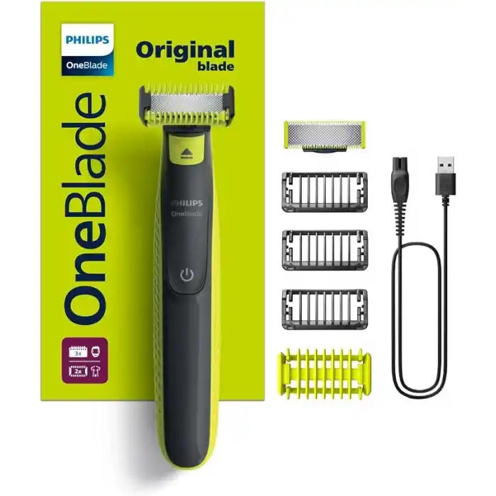 Philips OneBlade QP2824/10 Yüz& Vücut Hibrit Tıraş Makinesi, Islak&Kuru,1 Yedek Bıçak,3 Sakal Tarağı
