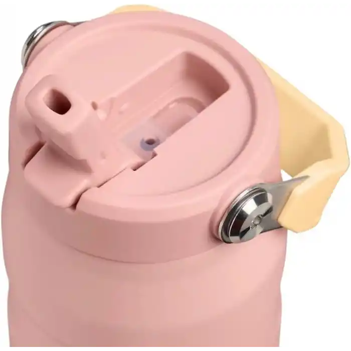 Stanley Buz Akışı Bottle Flip Straw 2.0 Pipetli Termos Bardak 0.7L Şeftali Gülü, 10112830511