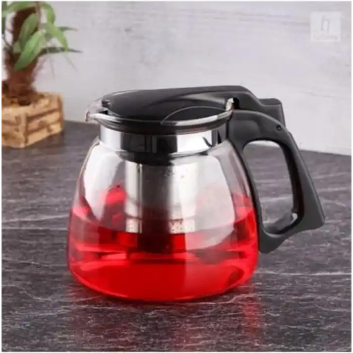 Orret Home Isıya Dayanıklı Borosilikat Cam Demlik, Kendinden Süzgeçli, Şık Tasarım (1500 Ml)