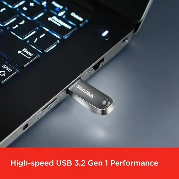 SanDisk SDCZ74-128G-G46 128GB Ultra Luxe USB 3.2 Flash Sürücü, Speed Up to 150MB/s