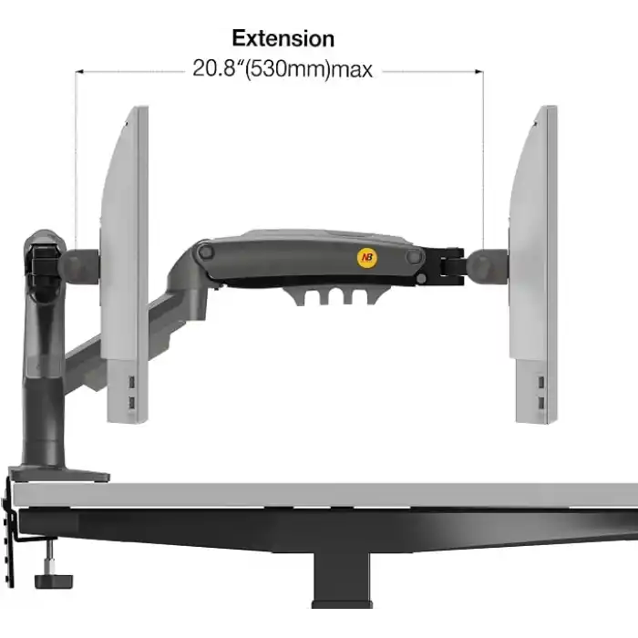 Northbayou F80 17-30 LCD/LED Monitör Tutucu Kol 2-9 kg Amortisörlü Vesa (75x75),(100x100) Monitör Standı