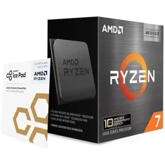 AMD Ryzen 7 5800X3D 10th Anniversary Edition 3.4GHz 8 Çekirdek 96MB Önbellek Soket AM4 Box İşlemci