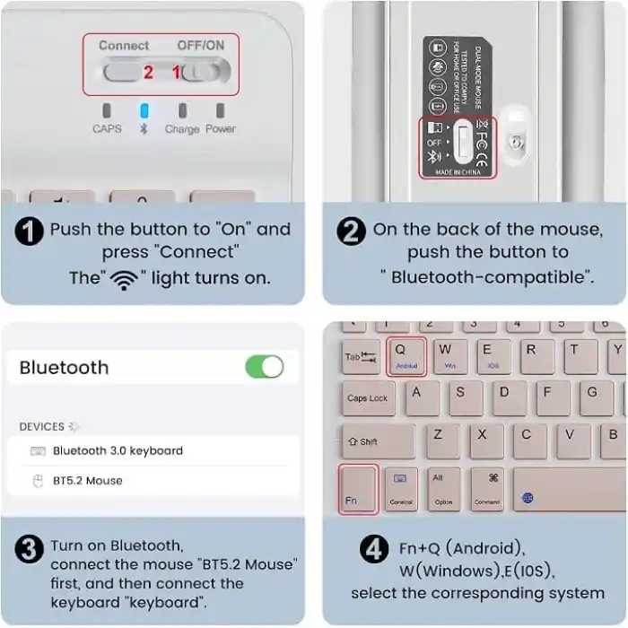 Bluetooth Kablosuz Şarjlı Türkçe Q Klavye Alüminyum Alışım Mini Pilli Mouse Süper Hafif Taşınabillir Bluetooth Eşleştirmeli Midi Klavye 25cm x 15cm