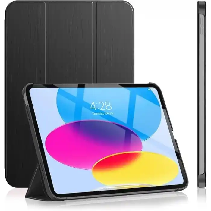 iPad 11.Nesil A16 11inç/10.Nesil Uyumlu 10,9 İnç Kılıf - Uyku Modlu ve Darbeye Dayanıklı Kaplama (Mat Siyah, iPad 11.Nesil A16 11inç/10.Nesil 10.9 inç)
