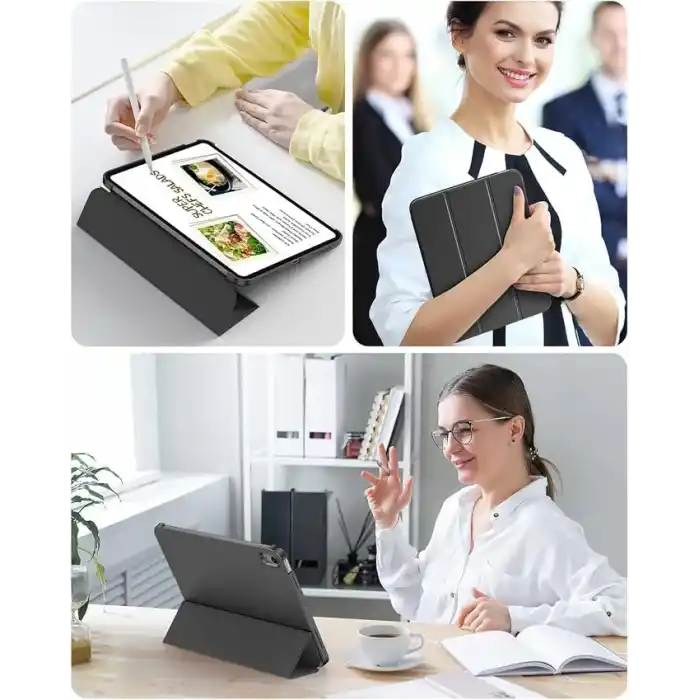 iPad 11.Nesil A16 11inç/10.Nesil Uyumlu 10,9 İnç Kılıf - Uyku Modlu ve Darbeye Dayanıklı Kaplama (Mat Siyah, iPad 11.Nesil A16 11inç/10.Nesil 10.9 inç)
