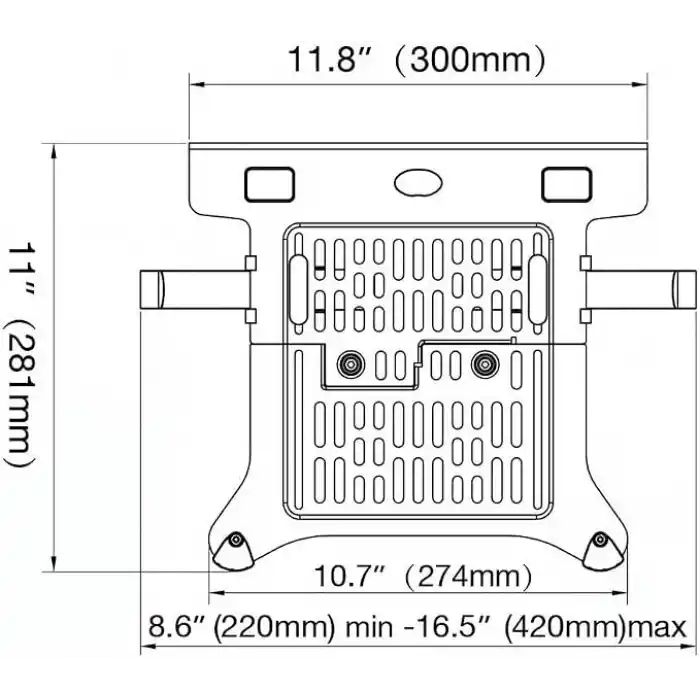 Ergoflex NB FP-2 Ergonomic Monitör Kolları için 10-17 Uyumlu Vesa Montaj Laptop Aparatı