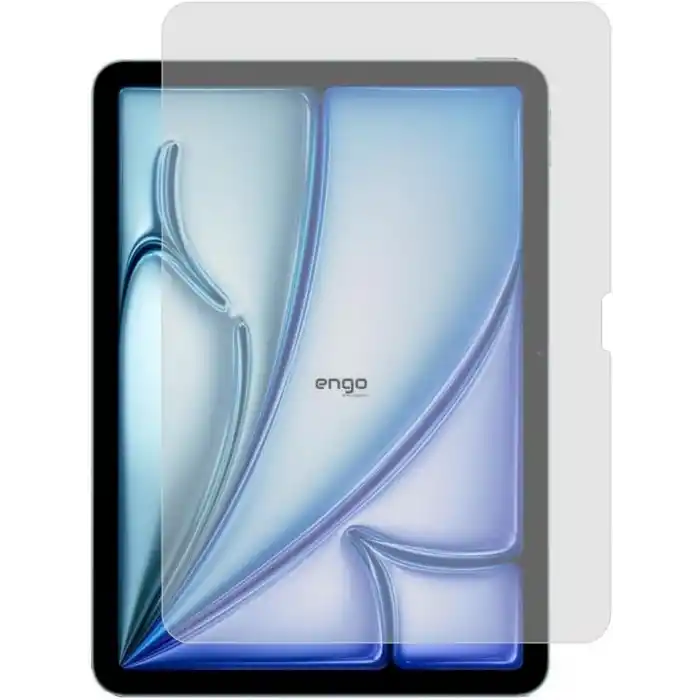 Engo Apple iPad Air 11 İnç İle Uyumlu Mat Ekran Koruyucu 9H Temperli Kırılmaz Esnek Nano Cam, Parmak İzi Bırakmayan Yansıma Ve Parlama Önleyici Koruma M2 M3 M4