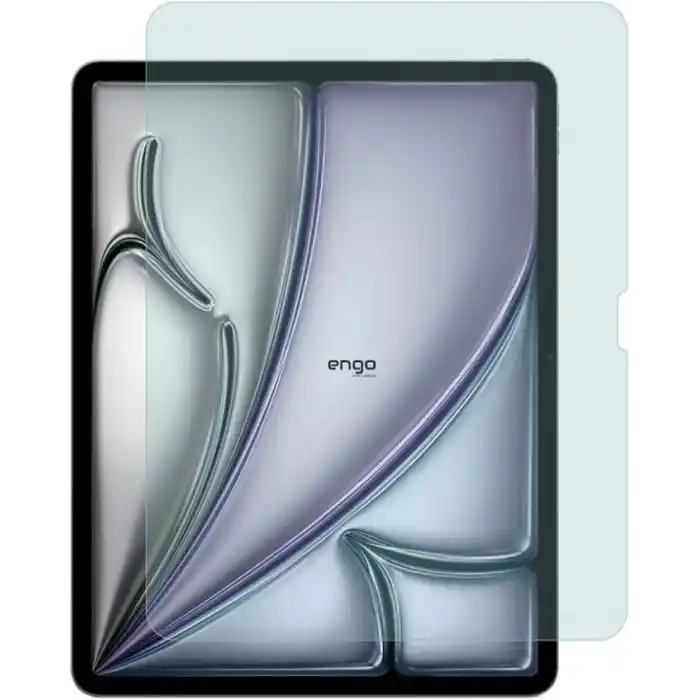 Engo Apple iPad Air 13 İnç İle Uyumlu Ekran Koruyucu 9H Temperli Kırılmaz Esnek Nano Cam, Çizilmeye Ve Darbeye Dayanıklı Koruma, HD Şeffaf M2 M3 M4
