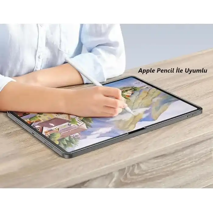 Engo Apple iPad Air 13 İnç İle Uyumlu Ekran Koruyucu 9H Temperli Kırılmaz Esnek Nano Cam, Çizilmeye Ve Darbeye Dayanıklı Koruma, HD Şeffaf M2 M3 M4