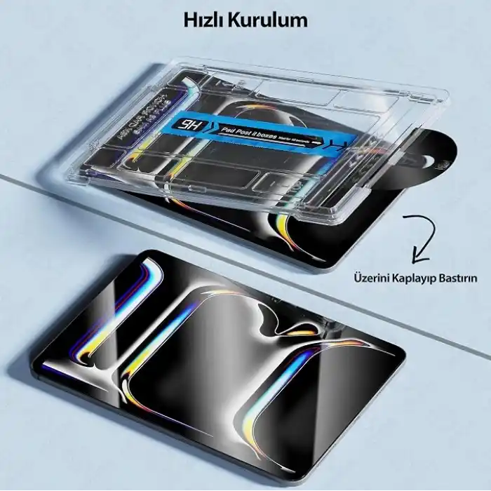 URUCHI Tablet ile Uyumlu Ekran Koruyucu, Hizalama Aparatlı Kolay Kurulum, HD Şeffaf Temperli Cam, 9H Dayanıklı, Hassas Dokunmatik (1, iPad 11 (A16) 2025 / iPad 10. Nesil 10.9 2022)