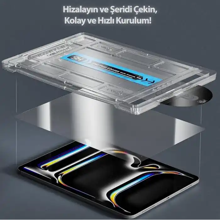 URUCHI Tablet ile Uyumlu Ekran Koruyucu, Hizalama Aparatlı Kolay Kurulum, HD Şeffaf Temperli Cam, 9H Dayanıklı, Hassas Dokunmatik (1, iPad 11 (A16) 2025 / iPad 10. Nesil 10.9 2022)