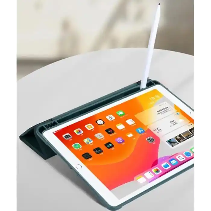 Coverzone iPad Air 11 M4 için Kılıf A2902 11 inç (2026) Kalem Koyma Bölmeli, Stand Olan, Uyku Modlu Silikon Arka Yüzey Suni Deri, Ergonomik Yapılı, Attractive Smart Cover Siyah