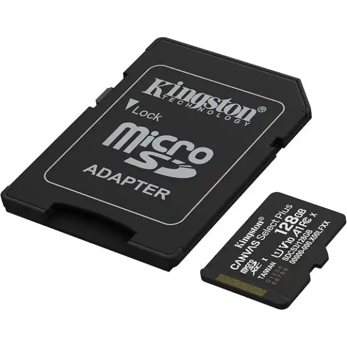 128GB microSDXC Canvas Select Plus Gen3 150MB/s A1 Card + Adapter