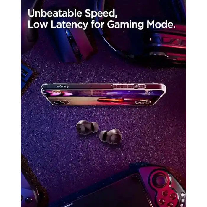 Spigen Audio TWS P10 Bluetooth Kablosuz Kulaklık - ANC Pro Aktif Gürültü Engelleme & 10mm Sürücü & 30 Saat Pil & & ENC 6 Mikrofon & Şeffaf & Gaming Mod iPX4 White - ASD07963