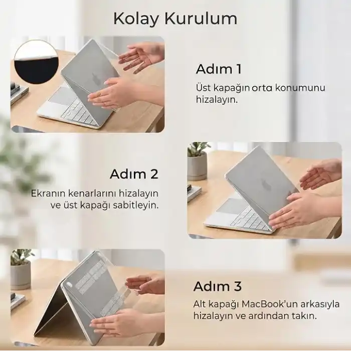 Minesk MacBook NEO 13 inç ile Uyumlu Ultra Şeffaf Alt Üst Takım Sert Kılıf - Kusursuz Kalıp ve Mükemmel Koruma - Ekstra Parlaklık Kazandıran Kristal Şeffaflığında Sert Polikarbonat Materyal