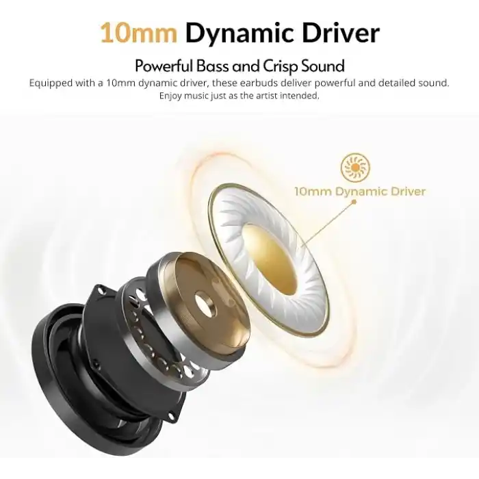 QCY Buds Bluetooth Kulaklık - Şık Tasarım - iPX4-35 Saat Ultra Uzun Pil Ömrü - Düşük Gecikme 0.06s -AI Gri