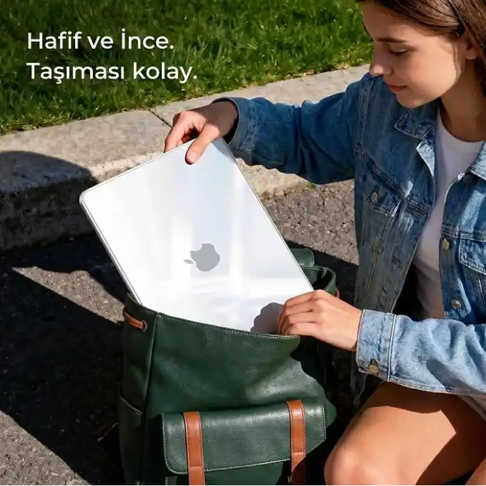 Minesk MacBook NEO 13 inç ile Uyumlu Ultra Şeffaf Alt Üst Takım Sert Kılıf - Kusursuz Kalıp ve Mükemmel Koruma - Ekstra Parlaklık Kazandıran Kristal Şeffaflığında Sert Polikarbonat Materyal