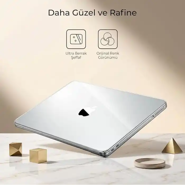 Minesk MacBook NEO 13 inç ile Uyumlu Ultra Şeffaf Alt Üst Takım Sert Kılıf - Kusursuz Kalıp ve Mükemmel Koruma - Ekstra Parlaklık Kazandıran Kristal Şeffaflığında Sert Polikarbonat Materyal