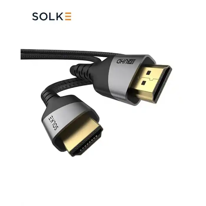 HDMI 2.1 Kablo UHD 8K 60Hz 4K 120Hz 48Gbps HDR eARC HDCP TV Monitör PS5 Xbox Görüntü Kablosu Örgülü Alüminyum (3 Metre)