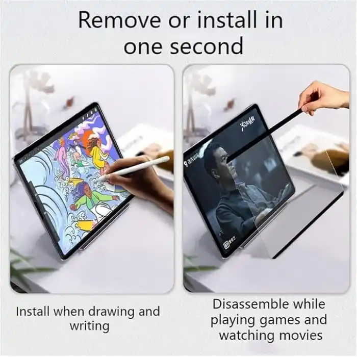 Paperlike Mıknatıslı Kağıt Hissi Veren Ekran Koruyucu Tablet için Mat Koruma Kullanılmadığında ile Çıkarılabilir Kalem Kullanımı için Uygundur ipad A16 10,9 inc (ipad 10, 11, A16)