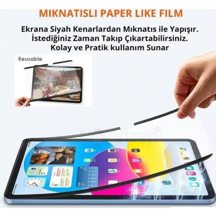 Paperlike Mıknatıslı Kağıt Hissi Veren Ekran Koruyucu Tablet için Mat Koruma Kullanılmadığında ile Çıkarılabilir Kalem Kullanımı için Uygundur ipad A16 10,9 inc (ipad 10, 11, A16)