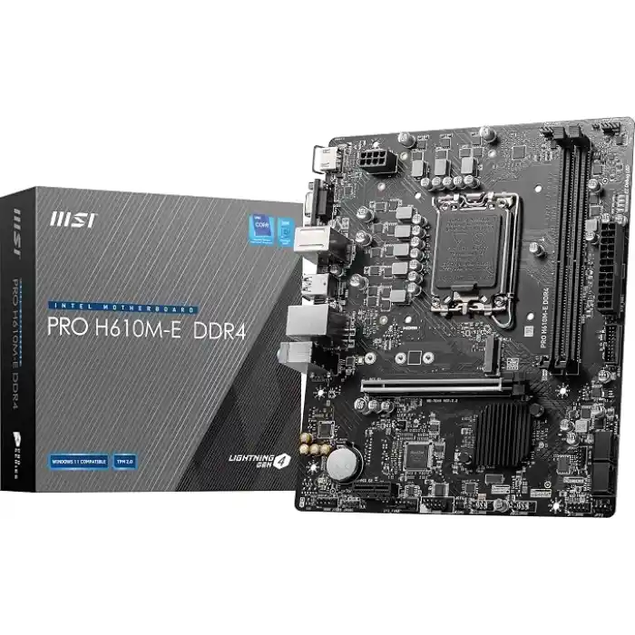 MSI PRO H610M-E DDR4 Intel H610 Soket 1700 DDR4 3200MHz mATX Gaming (Oyuncu) Anakart