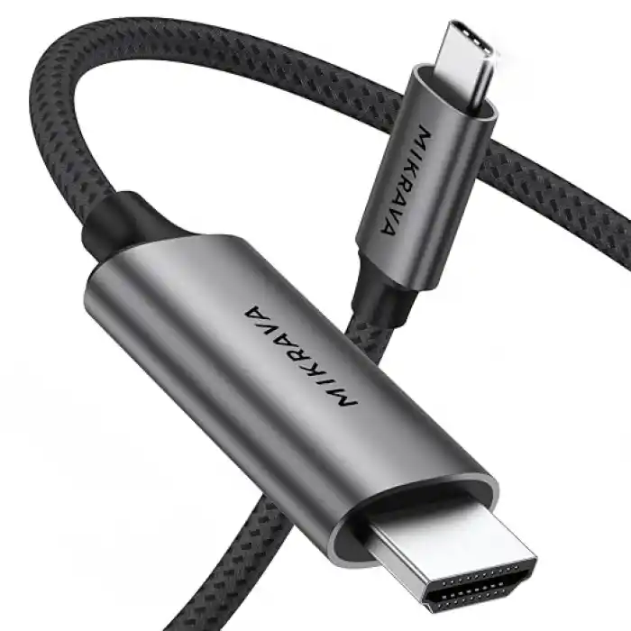 USB C HDMI Kablo (4K@60Hz,2K@144Hz,1080P@240Hz) HDR HDCP Type C to HDMI 2.0 [Thunderbolt 5/4/3, DeX Mode Uyumlu], iPhone 15/16/17 Pro, MacBook iPad Pro/Air, Samsung S25 ile Uyumlu (2 Metre)