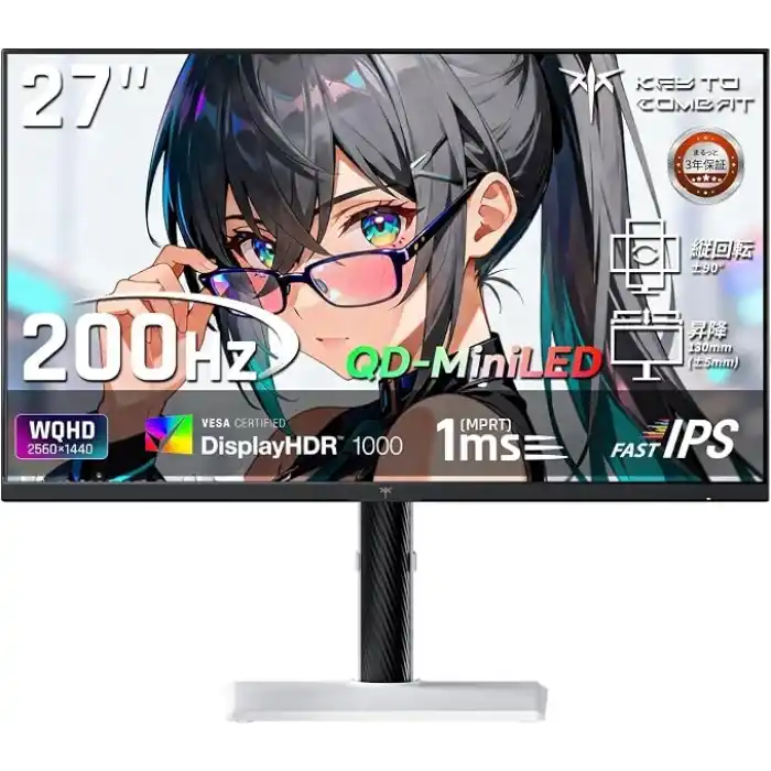 KTC M27T6S 27 1Ms 200Hz 2K QHD HDR1000 QD-Mini LED IPS Gaming Monitör