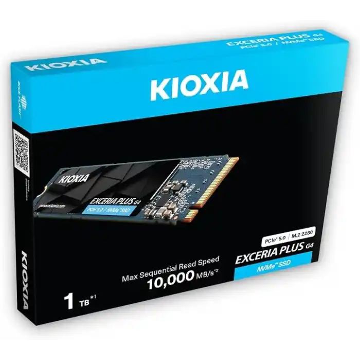 KIOXIA EXCERIA PLUS G4 1TB NVMe SSD – M.2 2280, PCIe Gen5 x4, 10000MB/s Okuma, 7900MB/s Yazma