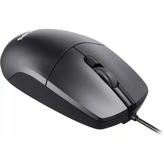 Philips SPK7247 USB Kablolu Optik Mouse - 1.8 Metre Ekstra Uzun Kablo, 1200 DPI Hassasiyet, Ergonomik Ofis ve Ev Tasarımı, Tak-Çalıştır, Siyah