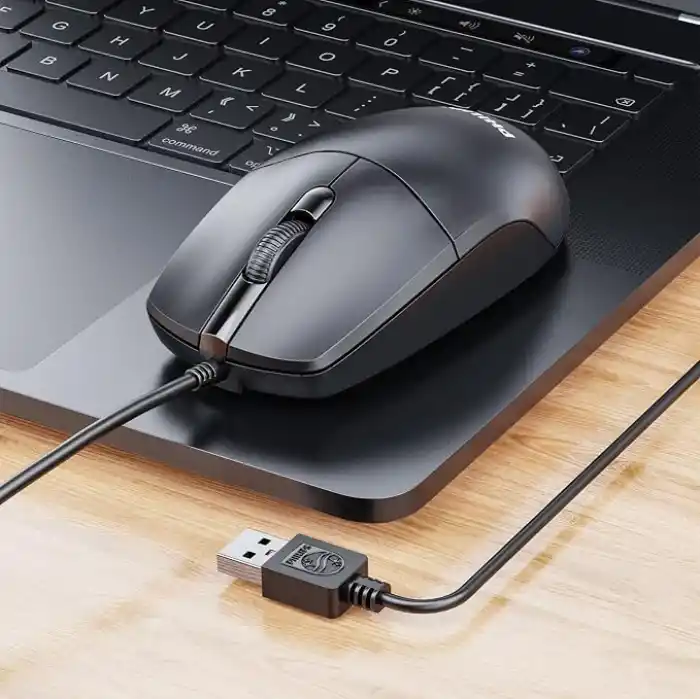 Philips SPK7247 USB Kablolu Optik Mouse - 1.8 Metre Ekstra Uzun Kablo, 1200 DPI Hassasiyet, Ergonomik Ofis ve Ev Tasarımı, Tak-Çalıştır, Siyah