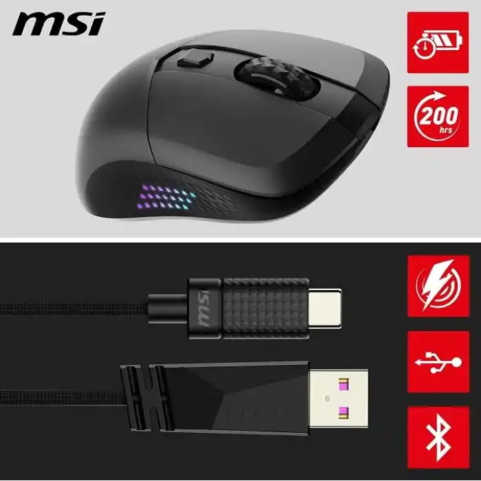 MSI VERSA 300 Elite Wireless Gaming (Oyuncu) Mouse