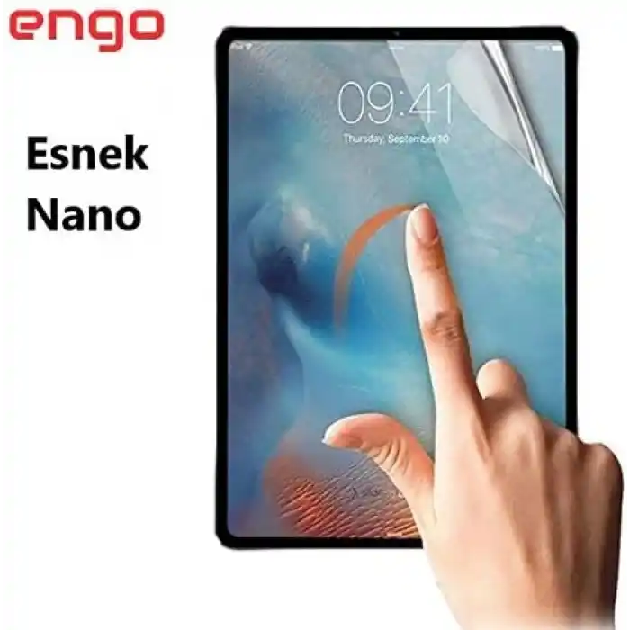 Engo Apple iPad 9. Nesil 10.2 İnç İle Uyumlu Ekran Koruyucu 9H Temperli Kırılmaz Esnek Nano Cam, Çizilmeye Ve Darbeye Dayanıklı Koruma, HD Şeffaf A2602 A2604