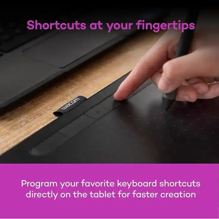 Wacom Intuos CTL4100 çizim tableti Mac, PC, Chromebook ve Android için, küçük, yazılım dahil, siyah