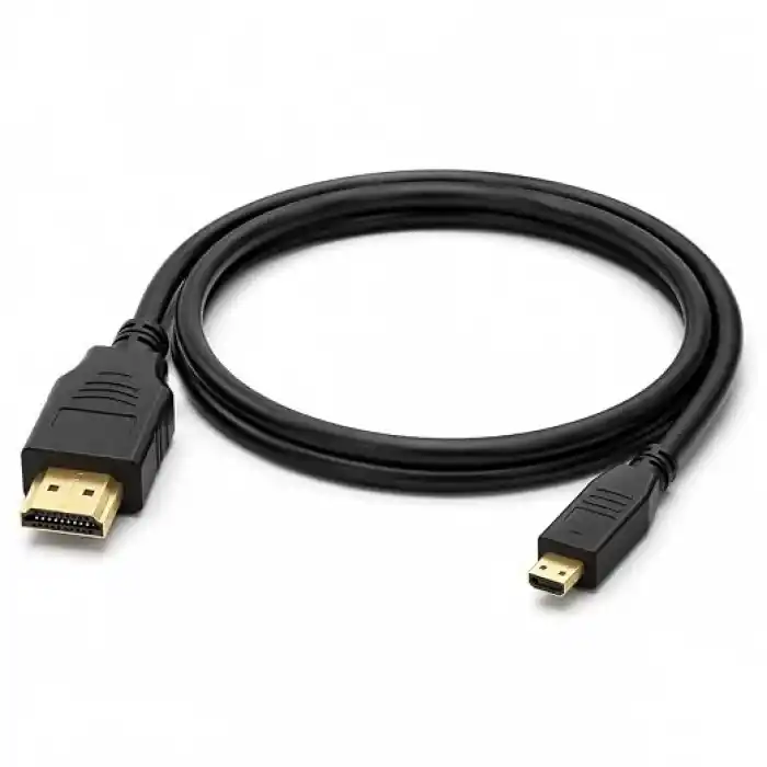 PrimeX PX-1121 Micro HDMI to HDMI Kablo, 1.5 Metre 1080P Full HD Hdmi Görüntü ve Ses Aktarım Kablosu, Micro Hdmi Type-D Kamera Tablet Mini Laptop Raspberry Pi TV Monitör Projeksiyon Bağlantı Kablosu