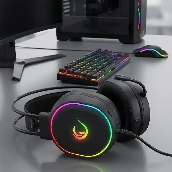 Rampage ROGUE Siyah USB RGB Ledli Gaming Esnek Mikrofonlu Oyuncu Kulaklık