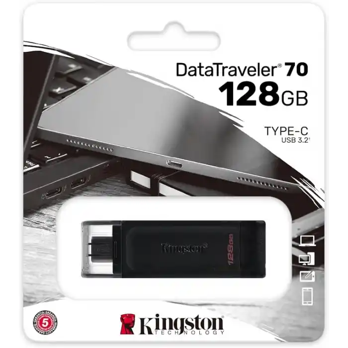 Kingston DataTraveler 70 128GB Type-C USB Flash Bellek DT70/128GB USB C Bellek