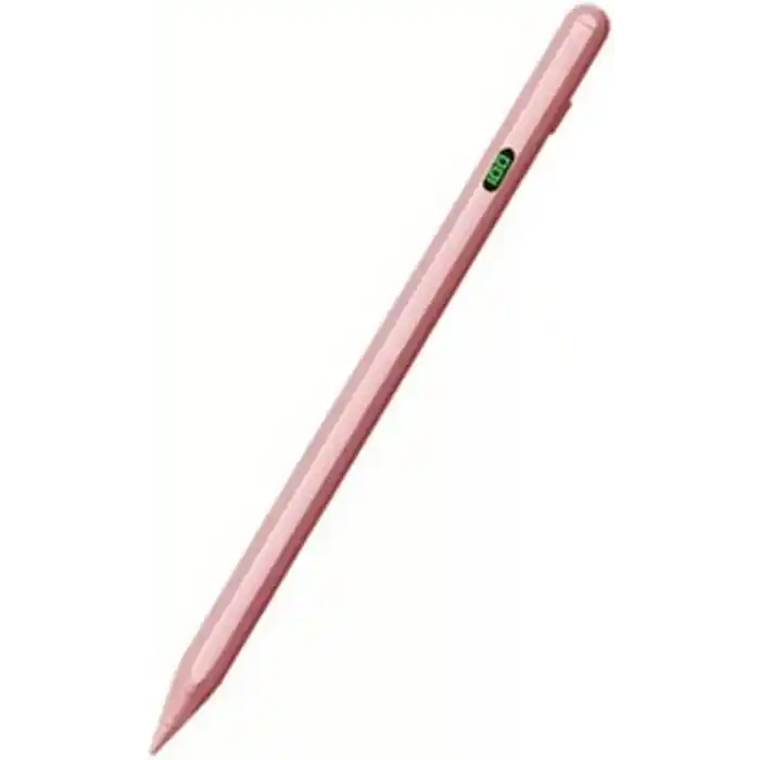 Coverzone Universal Dokunmatik Stylus Kalem LED Göstergeli Manyetik Gövdeli Type-C Şarjlı Hassas Uçlu Çizim ve Not Alma Kalemi Tüm Touchscreen Cihazlarla iPad ile Uyumlu | ZR61 (Açık Pembe)