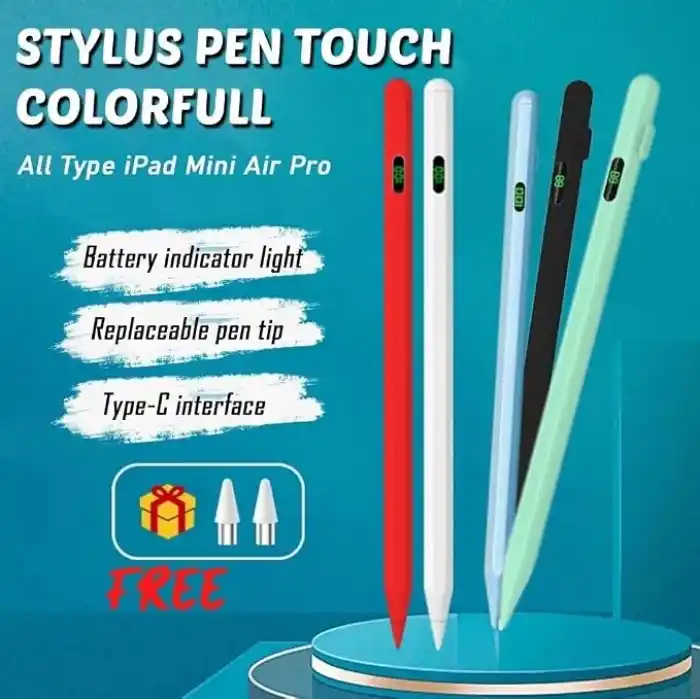 Coverzone Universal Dokunmatik Stylus Kalem LED Göstergeli Manyetik Gövdeli Type-C Şarjlı Hassas Uçlu Çizim ve Not Alma Kalemi Tüm Touchscreen Cihazlarla iPad ile Uyumlu | ZR61 (Açık Pembe)