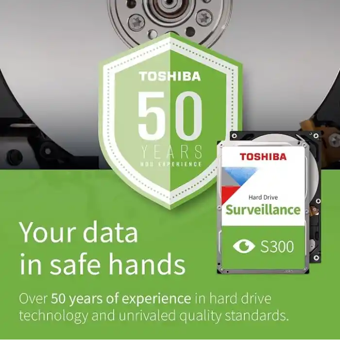 Toshiba S300 4TB 3.5” Dahili HDD – 256MB Cache, 6Gb/s, 5400RPM, Güvenlik ve Gözetim, HDWT840UZSVA