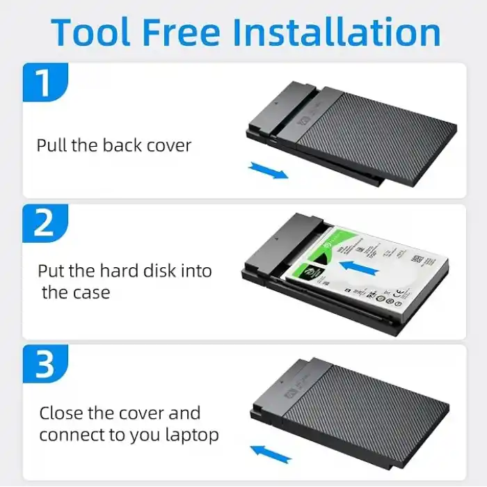 SAN ZANG MASTER 2,5 inç SSD Muhafaza USBden USB-cye Siyah