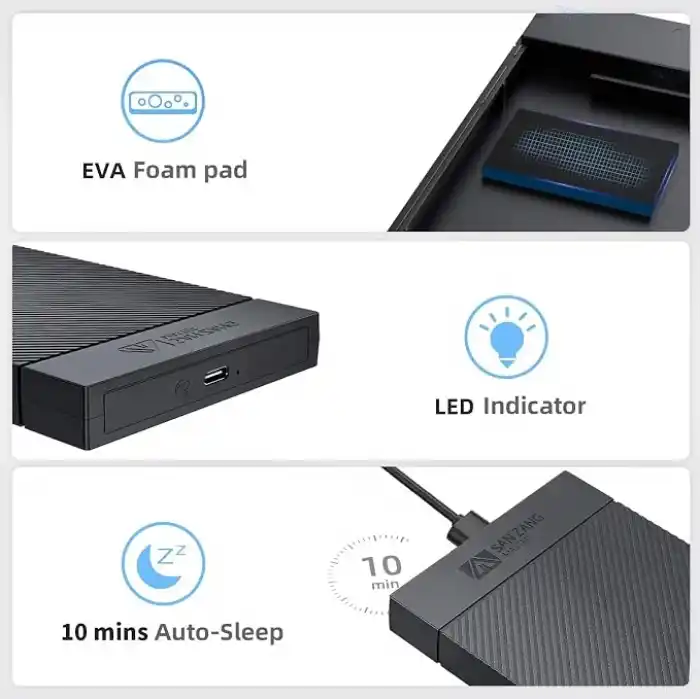 SAN ZANG MASTER 2,5 inç SSD Muhafaza USBden USB-cye Siyah