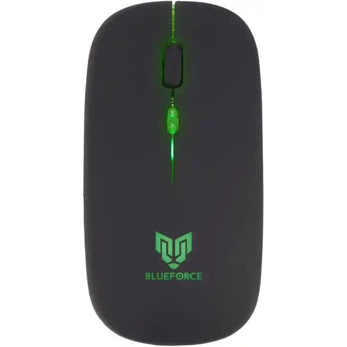 BLUEFORCE 2, 4Ghz Bluetooth Wireless Kablosuz Sessiz Mouse Siyah Işıklı
