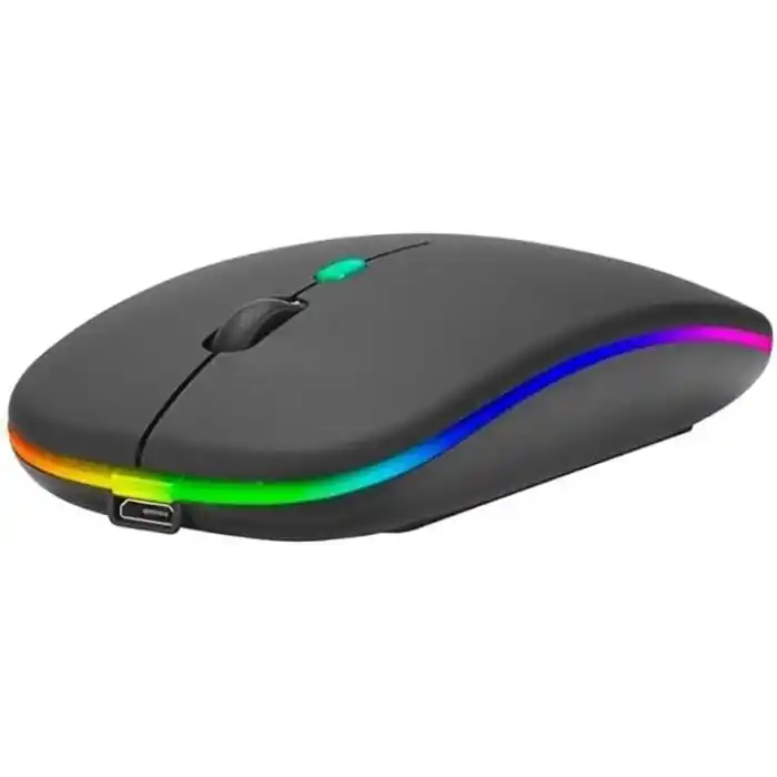 BLUEFORCE 2, 4Ghz Bluetooth Wireless Kablosuz Sessiz Mouse Siyah Işıklı