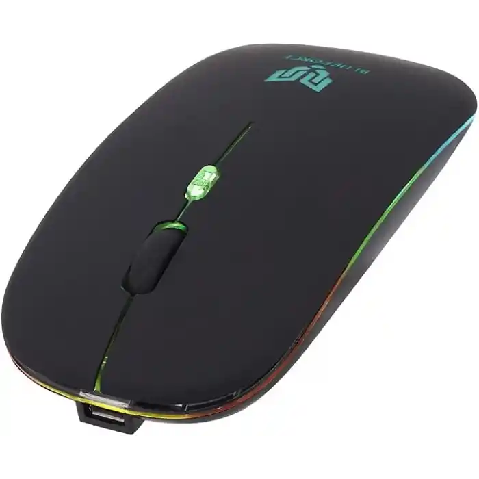 BLUEFORCE 2, 4Ghz Bluetooth Wireless Kablosuz Sessiz Mouse Siyah Işıklı